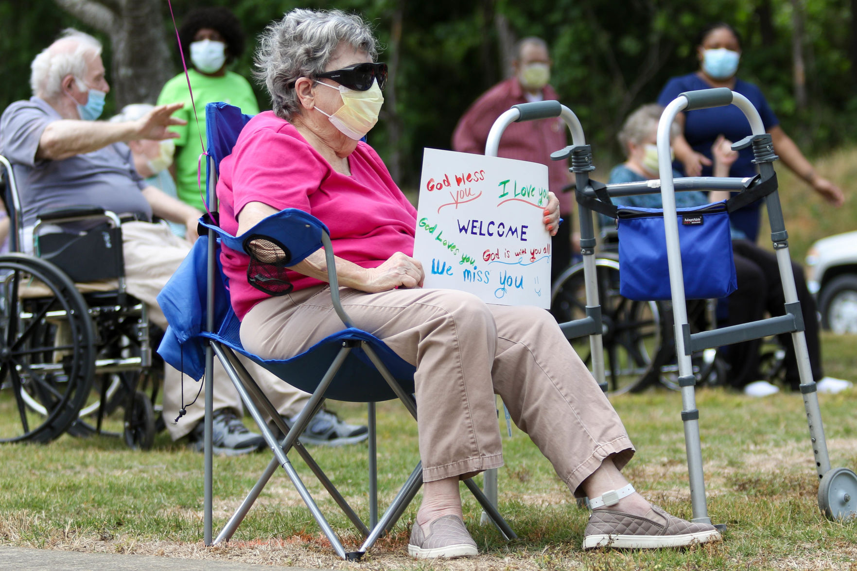 Car parade for Oak Park Nursing Home and Independent Living Community residents